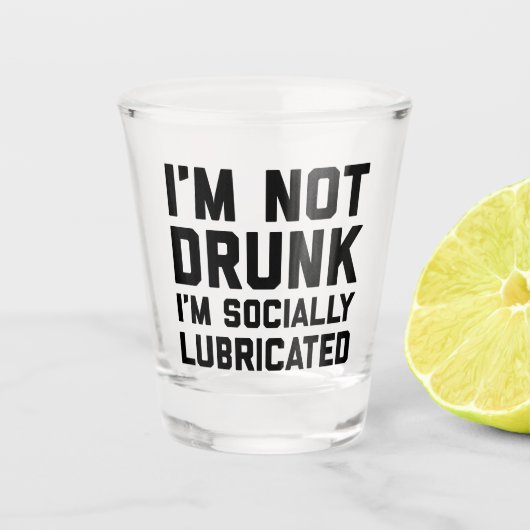 Ik ben niet Drink grappige citaat Shot Glas (Voorkant)