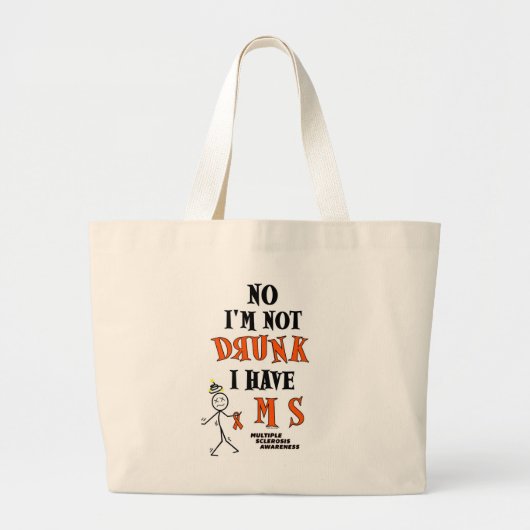 Ik ben niet DRINK...MS Grote Tote Bag (Voorkant)
