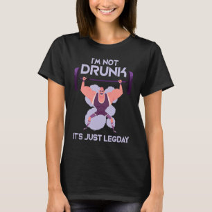 Ik ben niet dronken, het is gewoon been dag Oefeni T-shirt