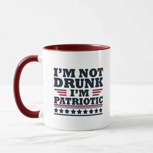 Ik ben niet dronken. Ik ben patriottisch Grappig 4 Mok (Links)