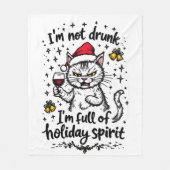 Ik ben niet dronken, ik zit vol kerstgeest fleece deken (Voorkant)