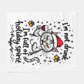 Ik ben niet dronken, ik zit vol kerstgeest fleece deken (Voorkant (Horizontaal))