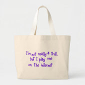 Ik ben niet echt een trol. grote tote bag (Voorkant)