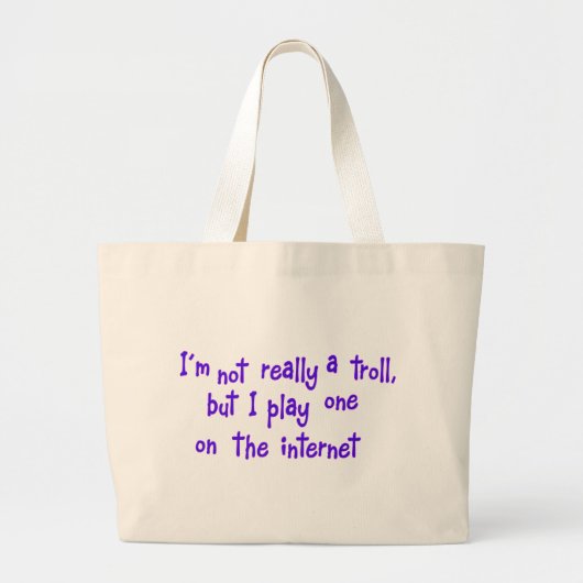 Ik ben niet echt een trol. grote tote bag (Voorkant)