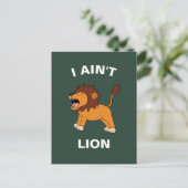 Ik ben niet een leeuw Grappige Wilde Jungle Dieren Briefkaart (Staand voorkant)