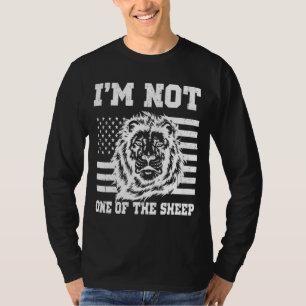 Ik ben niet een van de schapen Amerikaanse vlag Pa T-shirt