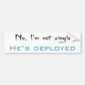 Ik ben niet eenzaam, hij is in dienst bumpersticker (Voorkant)