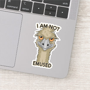 Ik ben niet emused grappige EMU contour cut Sticker
