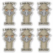 Ik ben niet emused grappige emu set contour cut sticker (Voorkant)