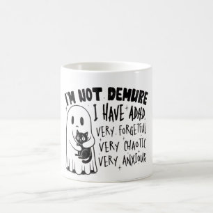 Ik ben niet erg ingetogen, ik heb een ADHD-spookmo Koffiemok