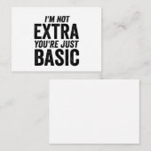 Ik ben niet extra je bent gewoon gewoon gewoon fun notitiekaartje (Voorkant / Achterkant)