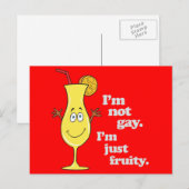 IK BEN NIET GAY. IK BEN ALLEEN VRUCHTIG. BRIEFKAART (Voorkant / Achterkant)