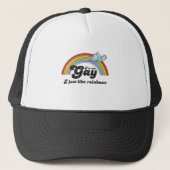 IK BEN NIET GAY, IK HOU ALLEEN RAINBOWS TRUCKER PET (Voorkant)