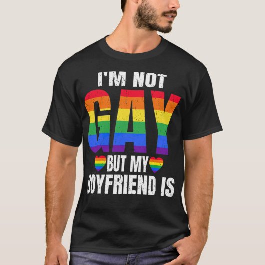 Ik ben niet gay maar mijn beste vriend is grappig  t-shirt (Voorkant)