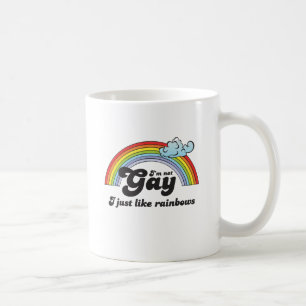 Ik ben niet gay zwart koffiemok