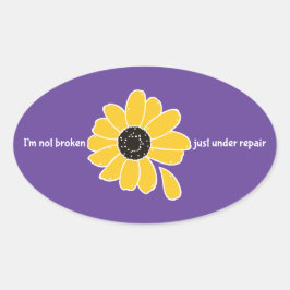 Ik ben niet gebroken. Net onder reparatie Ovale Sticker