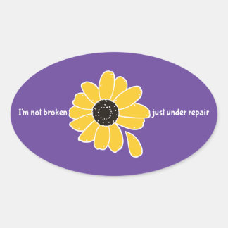 Ik ben niet gebroken. Net onder reparatie Ovale Sticker