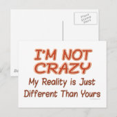 Ik ben niet gek briefkaart (Voorkant / Achterkant)