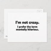 ik ben niet gek briefkaart (Voorkant / Achterkant)