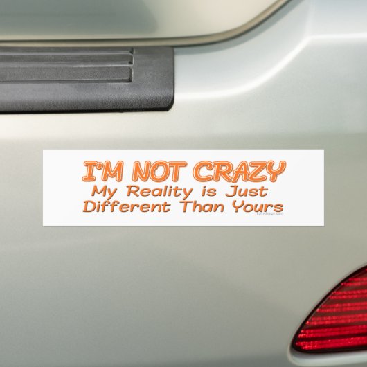 Ik ben niet gek. bumpersticker (Op auto)