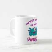 Ik ben niet gek dat ik een unieke Axolotl ben Koffiemok (Voorkant links)