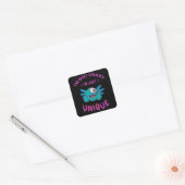 Ik ben niet gek dat ik een unieke Axolotl ben Vierkante Sticker (Envelop)