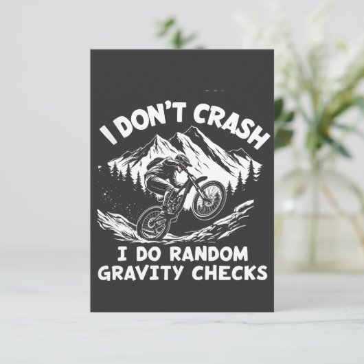 Ik ben niet gek dat ik steekproefsgewijze zwaartek bedankkaart (Staand voorkant)