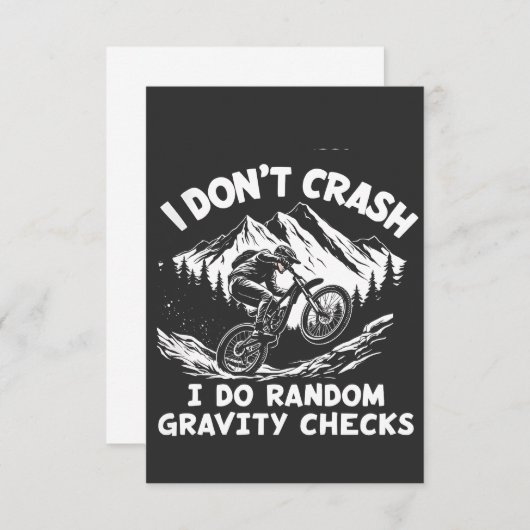 Ik ben niet gek dat ik steekproefsgewijze zwaartek bedankkaart (Voorkant / Achterkant)