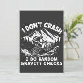 Ik ben niet gek dat ik steekproefsgewijze zwaartek feestdagenkaart (Staand voorkant)