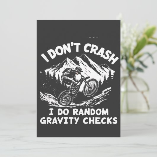 Ik ben niet gek dat ik steekproefsgewijze zwaartek feestdagenkaart (Staand voorkant)