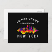 Ik ben niet gek dat ik uit New York kom. Briefkaart (Voorkant / Achterkant)