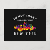 Ik ben niet gek dat ik uit New York kom. Briefkaart (Voorkant)
