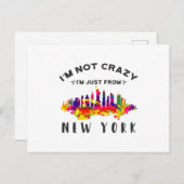 Ik ben niet gek dat ik uit New York kom. Briefkaart (Voorkant / Achterkant)