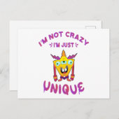 Ik ben niet gek dat ik uniek ben briefkaart (Voorkant / Achterkant)