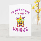 Ik ben niet gek dat ik uniek ben kaart (Gele Bloem)