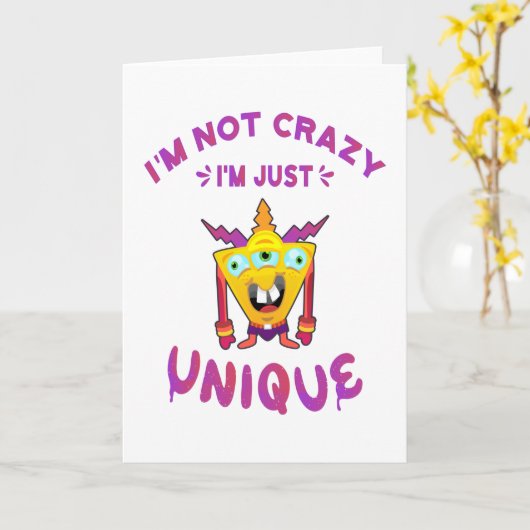 Ik ben niet gek dat ik uniek ben kaart (Gele Bloem)