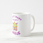 Ik ben niet gek dat ik uniek ben koffiemok (Voorkant rechts)