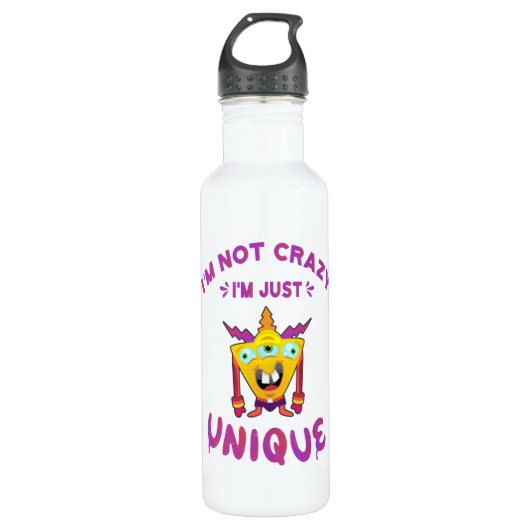 Ik ben niet gek dat ik uniek ben waterfles  (Voorkant)