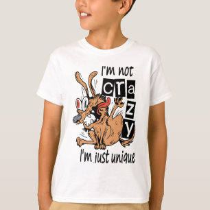 Ik ben niet gek, ik ben gewoon uniek, Rare Hond T-shirt