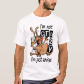 Ik ben niet gek, ik ben gewoon uniek, Rare Hond T-shirt (Voorkant)