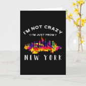 Ik ben niet gek, ik kom gewoon uit New York Kaart (Gele Bloem)