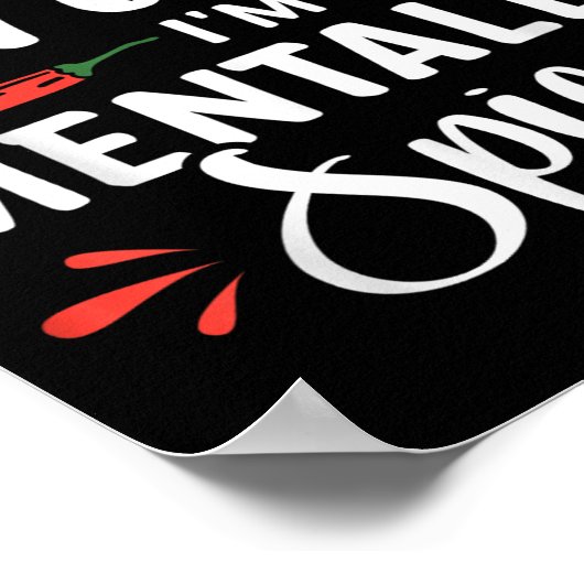 Ik ben niet gek in mentaal kruidig poster (Hoek)