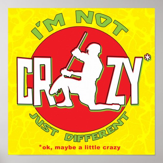 Ik ben niet gek, Lacrosse Goalie Poster (Voorkant)