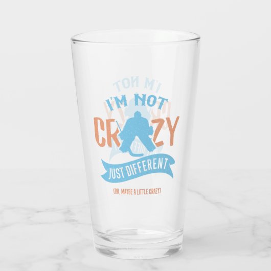 Ik ben niet gek, maar anders, Hockey Goalie Glas (Achterkant)
