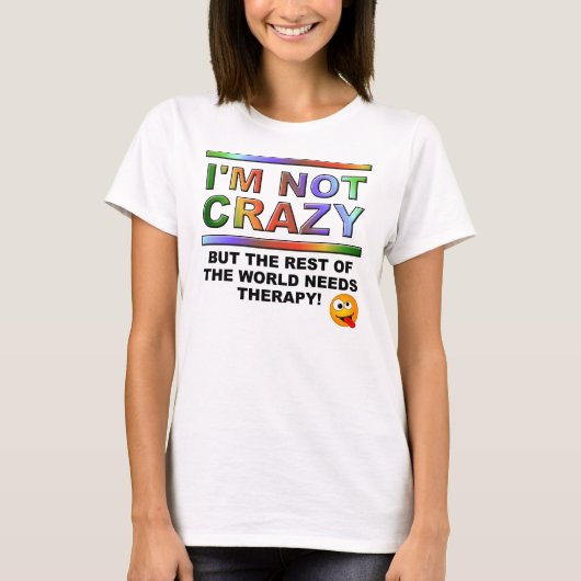 Ik ben niet gek maar grappig T-shirt (Voorkant)