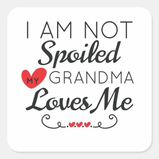 Ik ben niet gek op m'n oma. vierkante sticker (Voorkant)