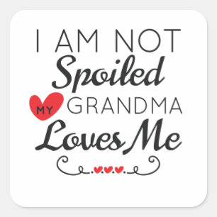 Ik ben niet gek op m'n oma. vierkante sticker