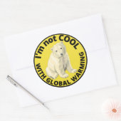 IK BEN NIET GEKOPPELD MET MONDIALE WAARSCHUWING OM RONDE STICKER (Envelop)