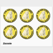 IK BEN NIET GEKOPPELD MET MONDIALE WAARSCHUWING OM RONDE STICKER (Vel)