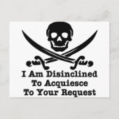 Ik ben niet geneigd uw verzoek in te willigen briefkaart (Voorkant)